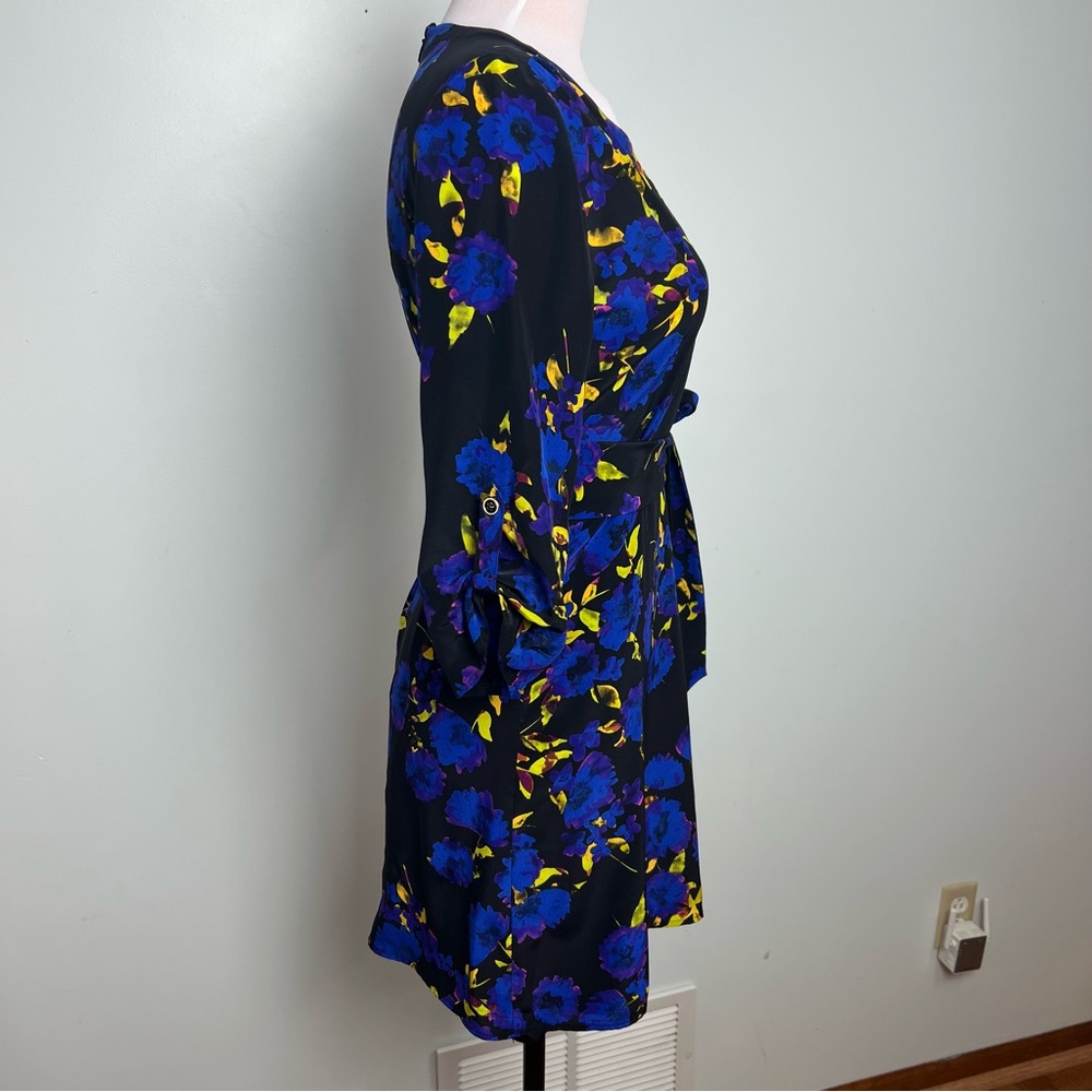 Yumi Kim 100% Silk Floral V-Neck Midi Wrap Dress Women’s Size Small - Picture 8 of 14